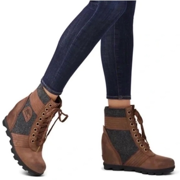 Sorel Shoes - Sorel Women's Lexie Wedge Pieced Boots in tobacco Size 8 Ankle Waterproof